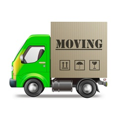 Graphic moving van
