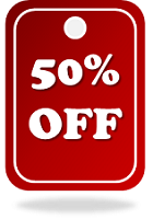50 percent off graphic