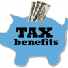 tax piggy bank graphic